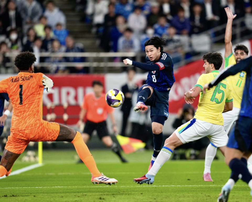 日本队连进, 而日本队则, net